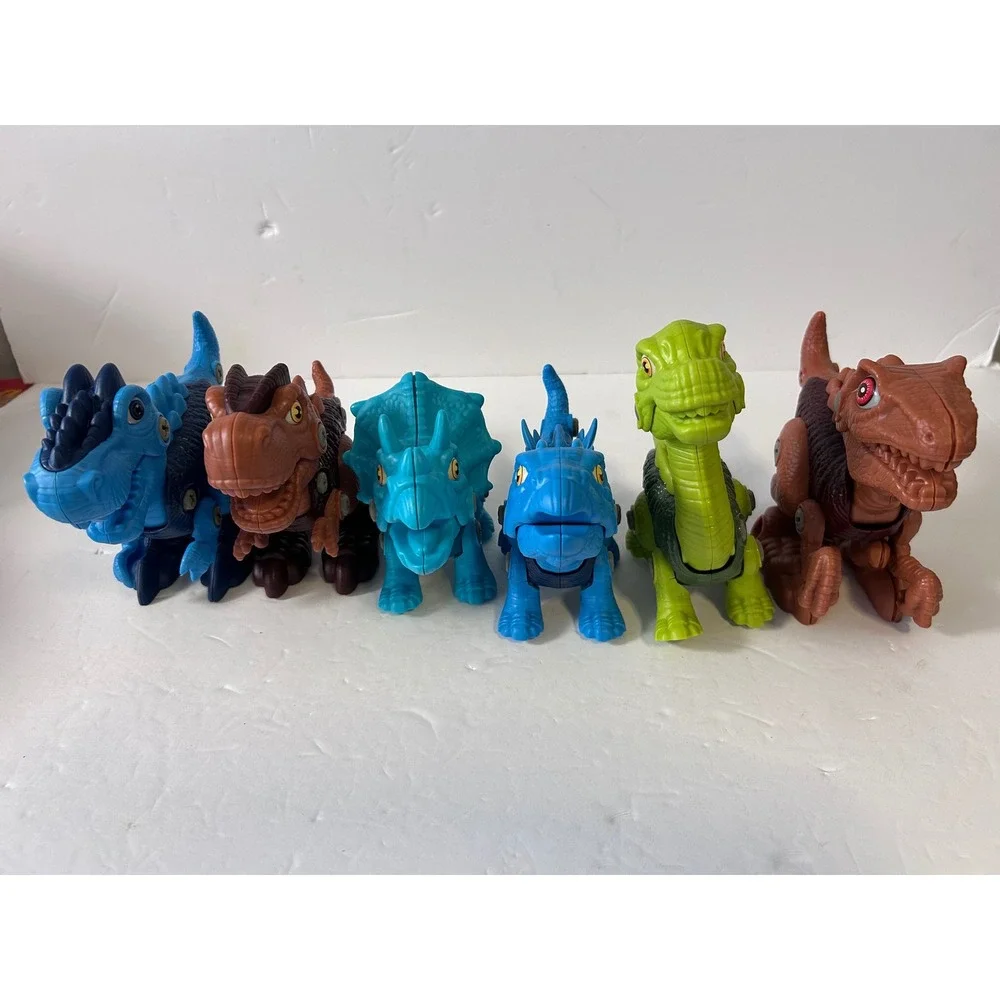 Take Apart Dinosaur Toys for Kids STEM Learning Building Set of 6 T-Rex Multi